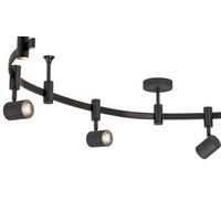 SCHIENENSYSTEM Street 240 cm   - Schwarz, Trend, Kunststoff/Metall (240cm) - Novel