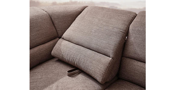 WOHNLANDSCHAFT in Textil Braun - Chromfarben/Braun, KONVENTIONELL, Kunststoff/Textil (275/245cm) - Cantus