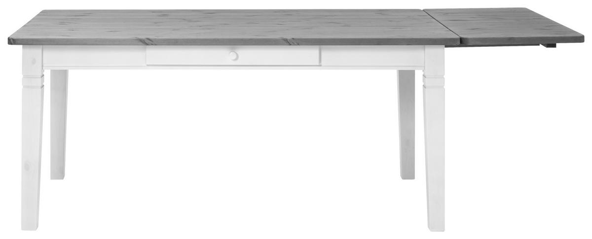 ESSTISCH in Holz 180/90/78 cm  - Weiß/Grau, ROMANTIK / LANDHAUS, Holz (180/90/78cm) - Boxxx