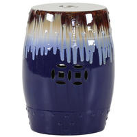 BEISTELLTISCH 33/33/45 cm Blau, Braun  - Blau/Braun, Design, Keramik (33/33/45cm) - Landscape