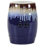 BEISTELLTISCH 33/33/45 cm Blau, Braun  - Blau/Braun, Design, Keramik (33/33/45cm) - Landscape