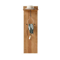 GARDEROBENPANEEL  in 42/135/20 cm  - Eichefarben/Schwarz, Natur, Holz/Metall (42/135/20cm) - MID.YOU