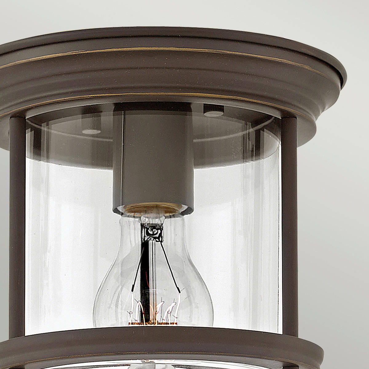 DECKENLEUCHTE  19.6/18.5 cm    - Bronzefarben, Konventionell, Glas/Metall (19.6/18.5cm) - Elstead Lighting