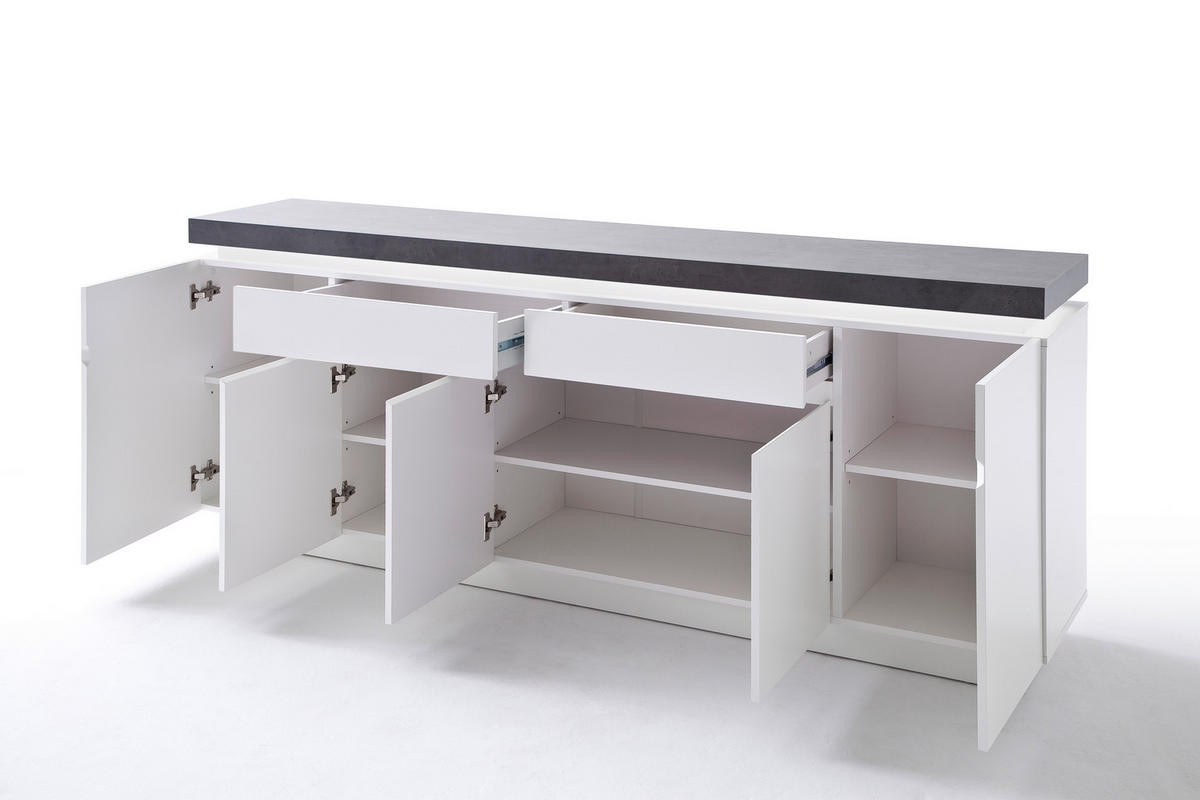 SIDEBOARD  in 200/80/40 cm  - Weiß, Design, Holzwerkstoff (200/80/40cm) - Livetastic