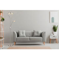 STEHLEUCHTE - Chromfarben, Design, Kunststoff/Metall (35/30/194cm) - Globo