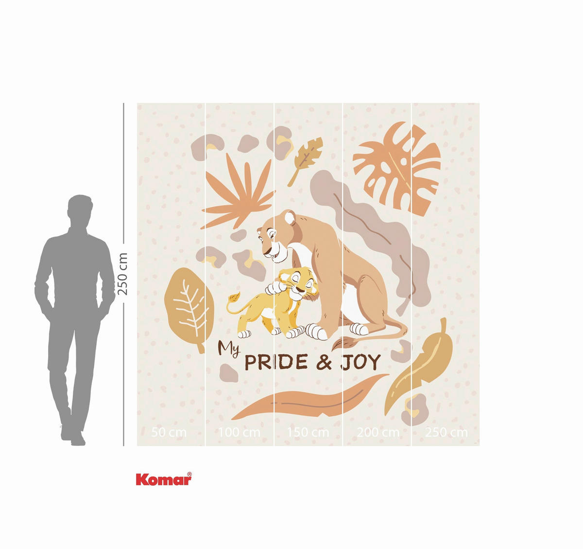 FOTOTAPETE THE LION KING MY PRIDE AND JOY  - Braun, Design, Textil (250/250cm) - Disney