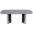 COUCHTISCH ESG 120/70/42 cm Grau, Schwarz  - Schwarz/Grau, Design, Glas/Keramik (120/70/42cm) - Novel