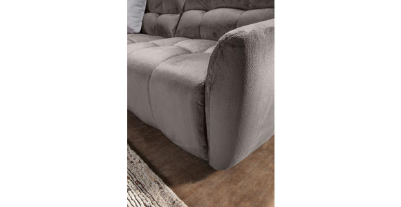 ECKSOFA Grau Flachgewebe  - Schwarz/Grau, MODERN, Kunststoff/Textil (275/235cm) - Landscape