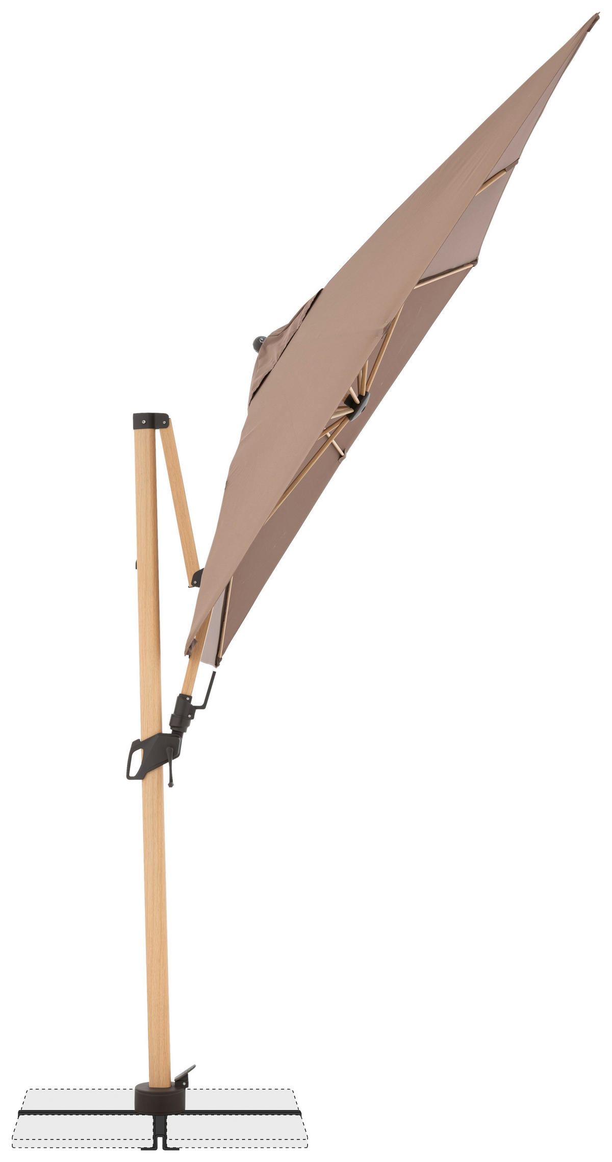 AMPELSCHIRM  300/220 cm  - Greige/Eschefarben, Basics, Textil/Metall (300/220cm) - Doppler