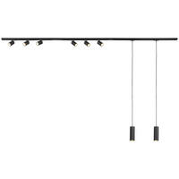 DECKENLEUCHTE 262 cm   - Schwarz, Trend, Kunststoff/Metall (262cm) - Novel