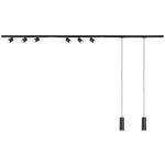 SCHIENENSYSTEM - Chromfarben/Schwarz, Trend, Kunststoff/Metall (262cm) - Novel