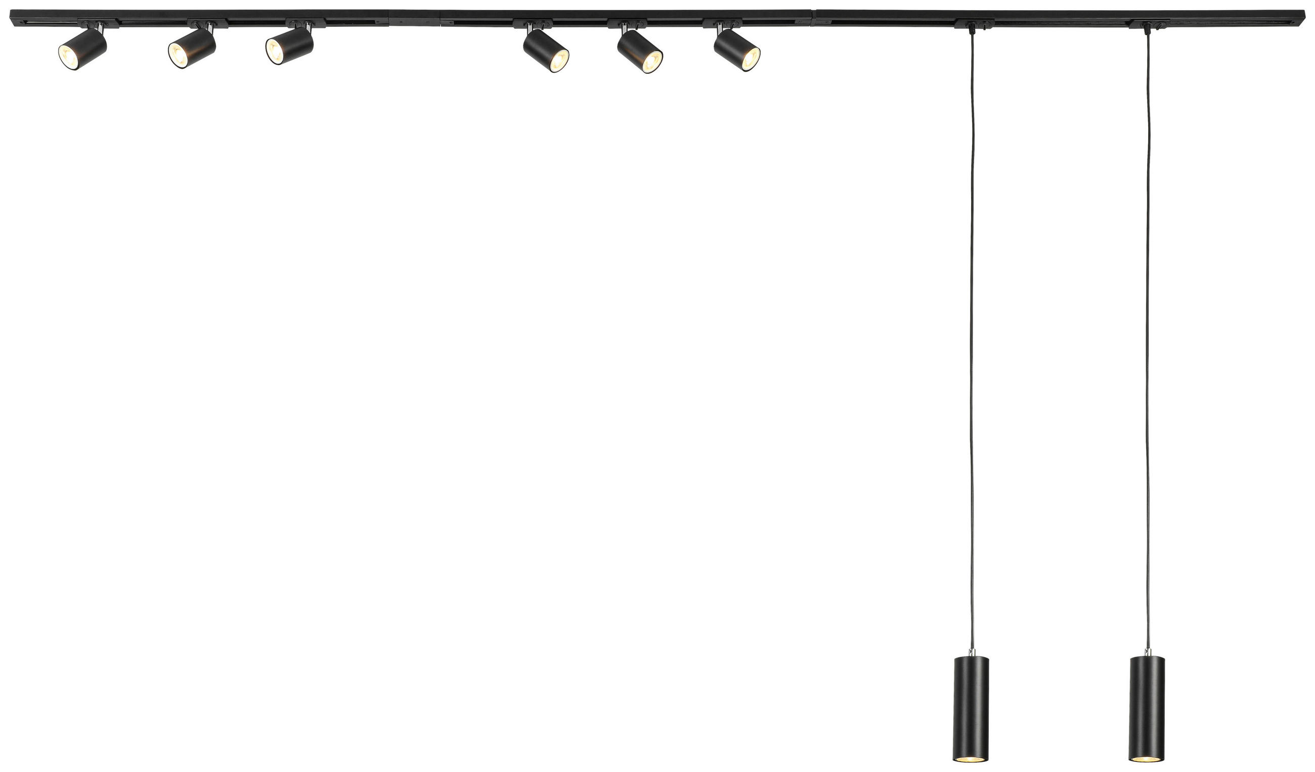 Novel Schienensystem Schwarz, Chrom 262 cm