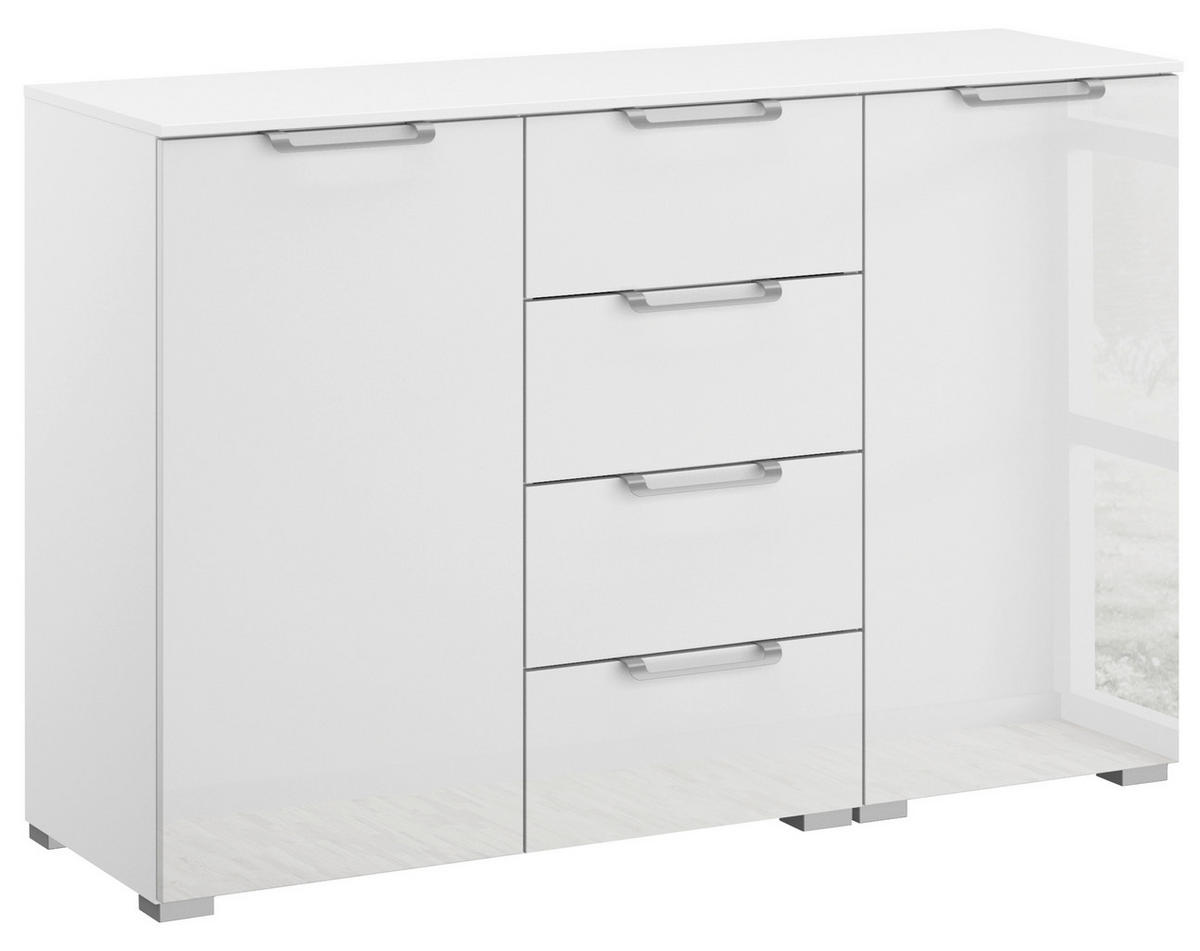 SIDEBOARD  in 120/81/42 cm  - Klar/Silberfarben, Design, Glas/Holzwerkstoff (120/81/42cm) - Novel