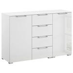 SIDEBOARD  in 120/81/42 cm  - Klar/Silberfarben, Design, Glas/Holzwerkstoff (120/81/42cm) - Novel