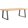 MATBORD i trä, metall 220/95/75 cm   - svart/ekfärgad, Klassisk, metall/trä (220/95/75cm) - Rowico