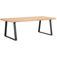 MATBORD i trä, metall 220/95/75 cm   - svart/ekfärgad, Klassisk, metall/trä (220/95/75cm) - Rowico