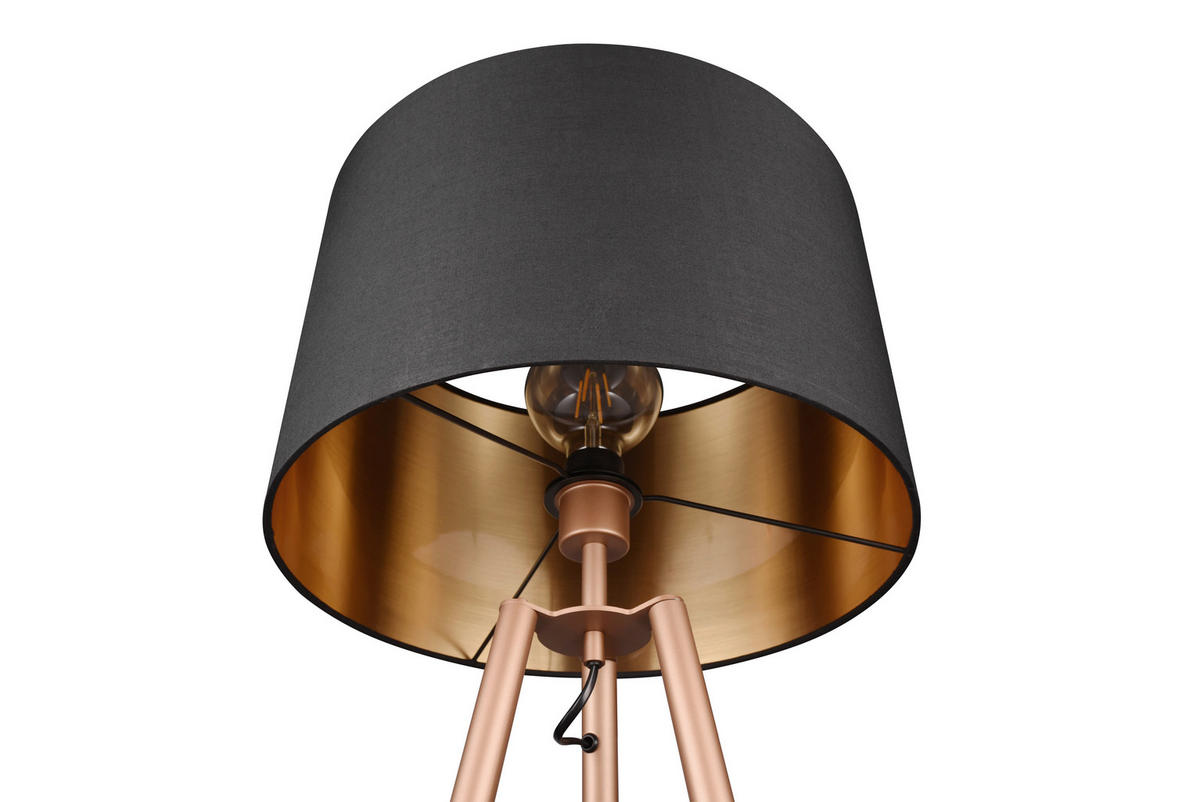 PODNA LAMPA Colette  - zlatna/braon, Dizajnerski, metal/tekstil (57/152,5cm)