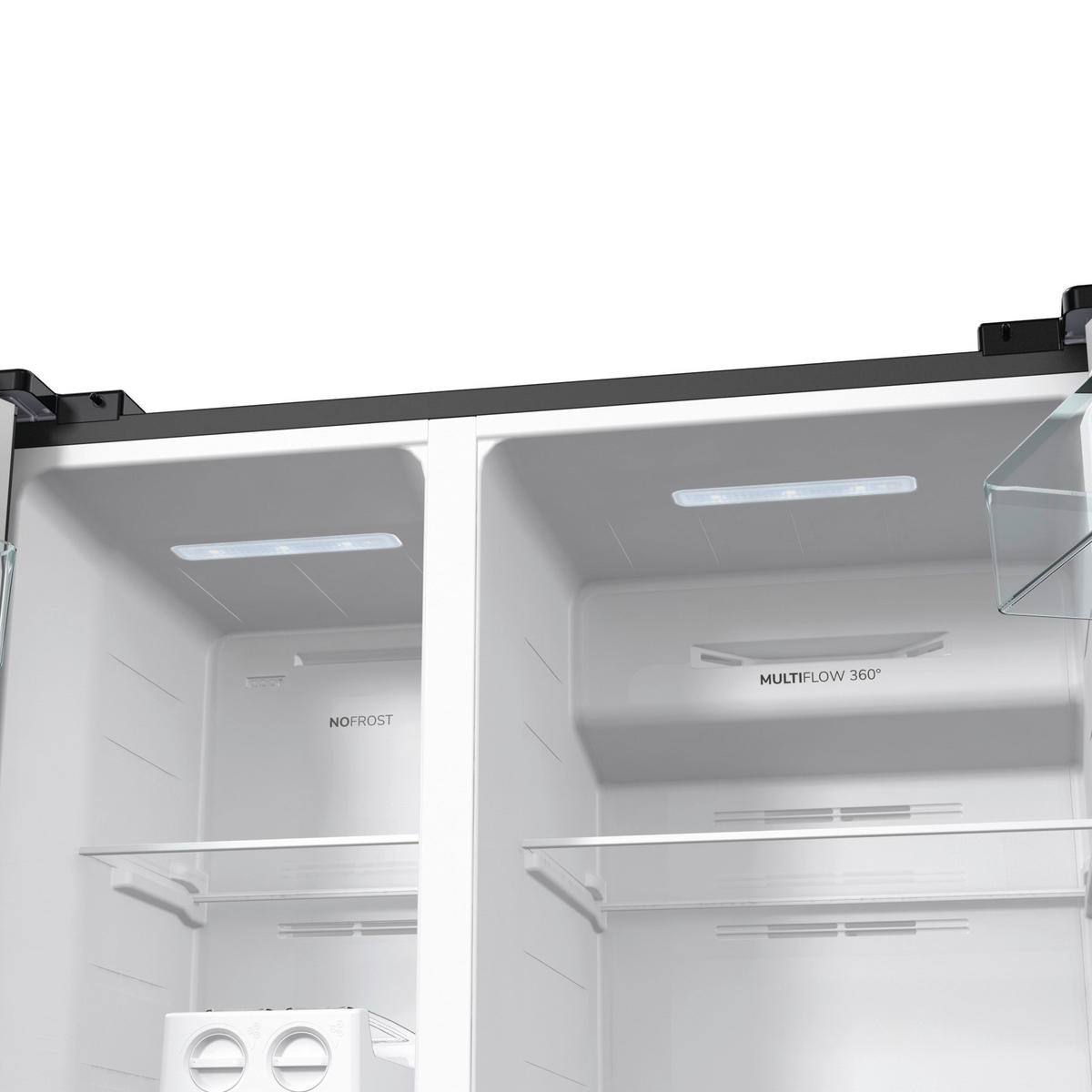 SIDE-BY-SIDE 91,5/178,6/67 cm NRR9185EABXL ADVANCED  - Schwarz, MODERN, Glas/Kunststoff (91,5/178,6/67cm) - Gorenje