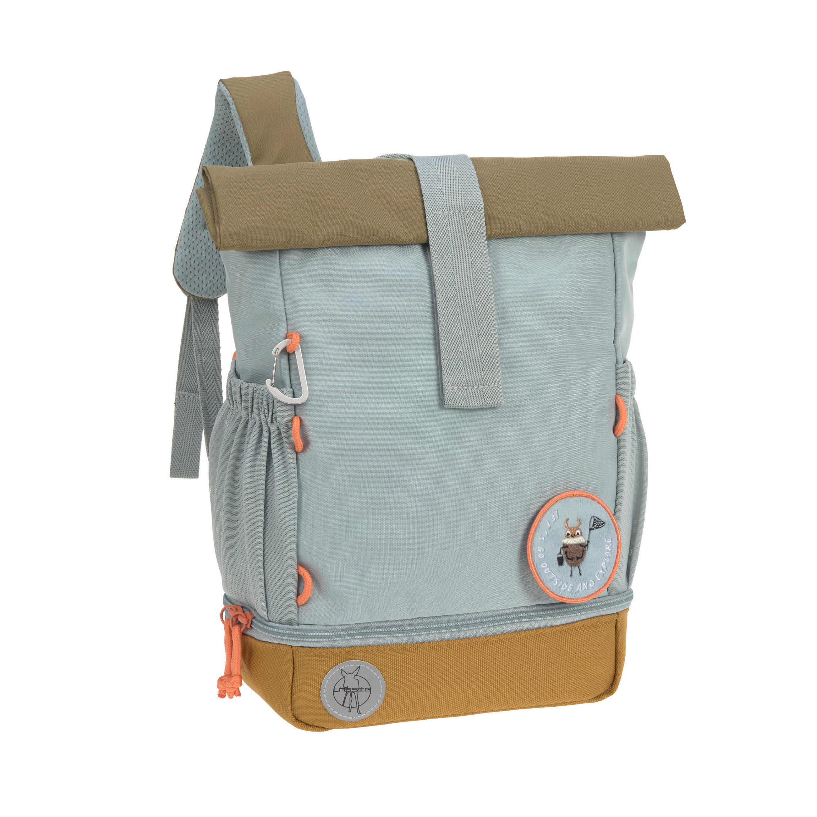 KINDERRUCKSACK Rolltop  - Hellblau, Basics, Textil (23/11/32,5cm) - Lässig