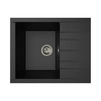 SPÜLE 175000000283  - Schwarz, Basics, Glas/Kunststoff (62/21/50cm) - Respekta
