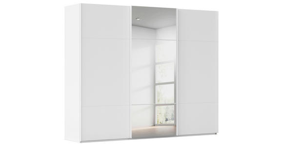 SCHWEBETÜRENSCHRANK  in Weiß  - Weiß, KONVENTIONELL, Glas/Holzwerkstoff (242/223/68cm) - Novel