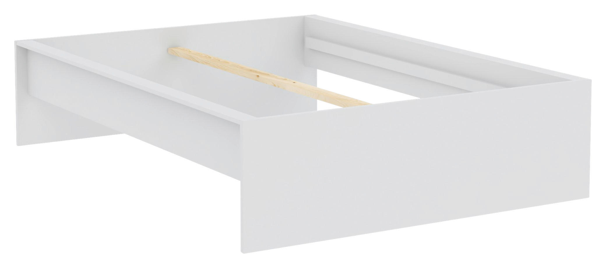 POSTEĽNÝ RÁM, 140/200 cm - biela, Konventionell, kompozitné drevo (140/200cm) - Hom`in
