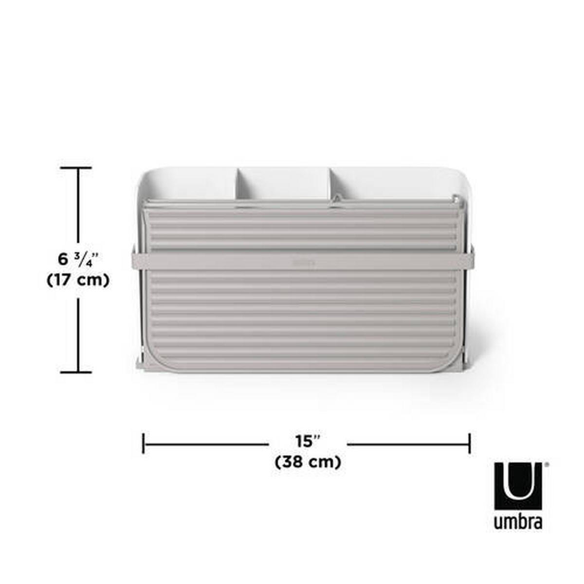 GESCHIRRKORB   - Weiß/Grau, KONVENTIONELL, Kunststoff/Metall (38/17/33cm) - Umbra