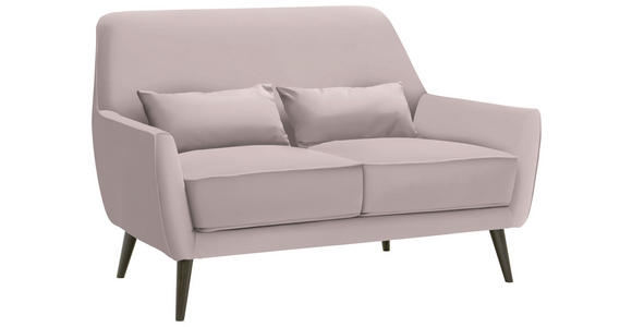 2-SITZER-SOFA  in Mikrofaser Naturfarben  - Schwarz/Naturfarben, Trend, Holz/Textil (135/86/80cm) - Carryhome