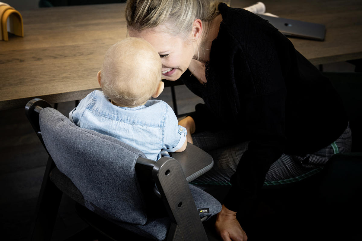 HOCHSTUHLEINLAGE HIGHCHAIR PAD  - Grau, Basics, Textil (44/24cm) - Hauck