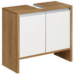 WASCHBECKENUNTERSCHRANK 62/55/28 cm  - Eichefarben/Weiß, KONVENTIONELL, Holzwerkstoff (62/55/28cm) - Xora