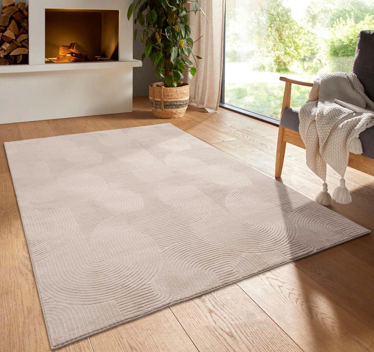 WEBTEPPICH 120/170 cm Homestyle Beige  - Beige, Design, Textil (120/170cm) - Novel