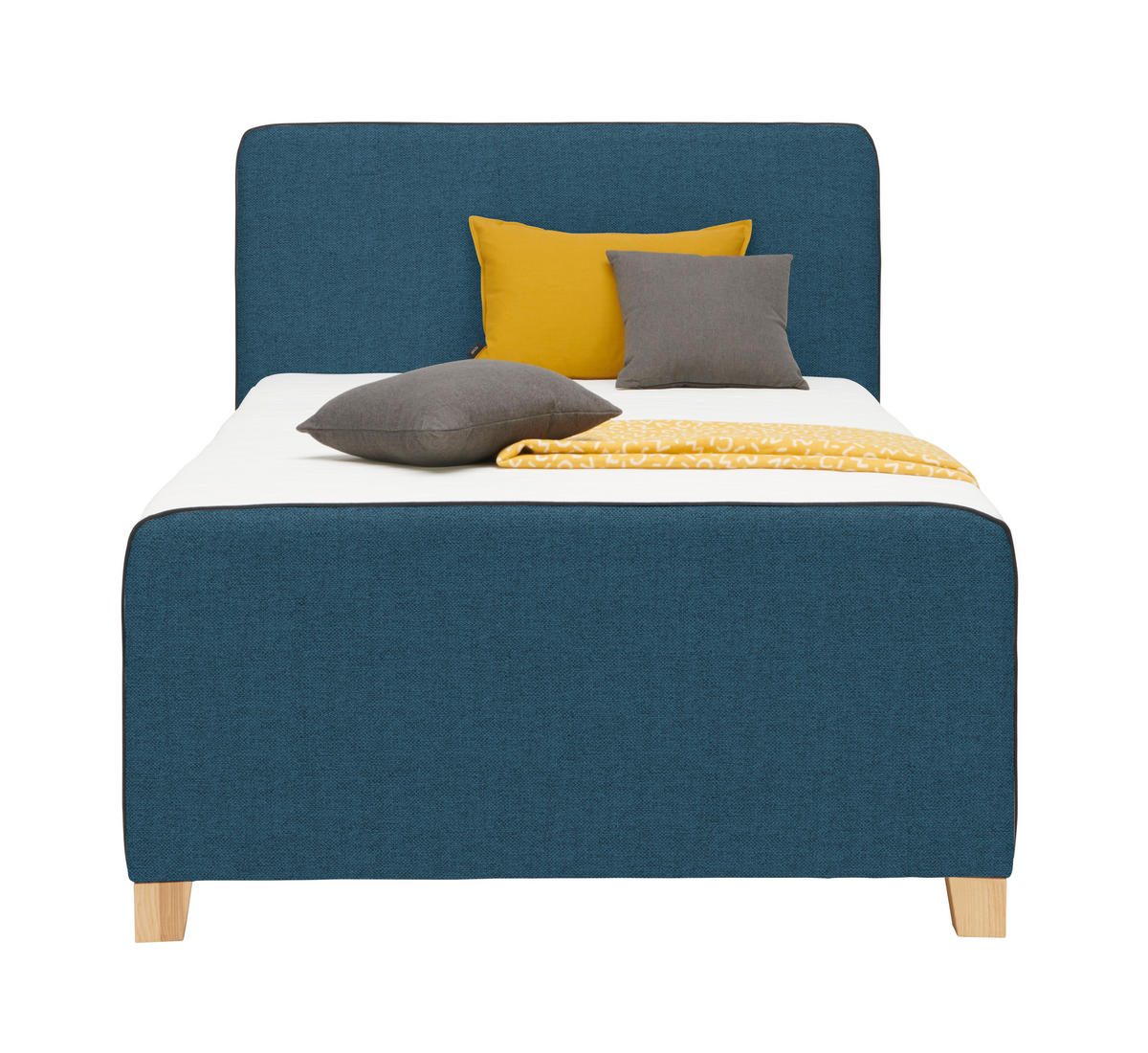 BOXBETT 120/200 cm  Blau  - Blau/Eichefarben, Design, Holz/Holzwerkstoff (120/200cm) - Moderano
