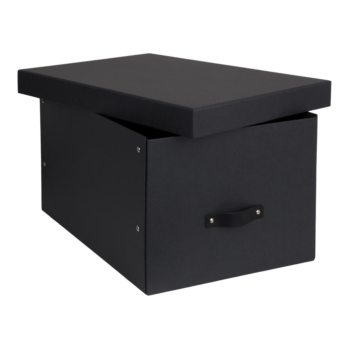 AUFBEWAHRUNGSBOX - Dunkelgrau/Grau, Basics, Karton/Papier (38/28.5/50.5cm)