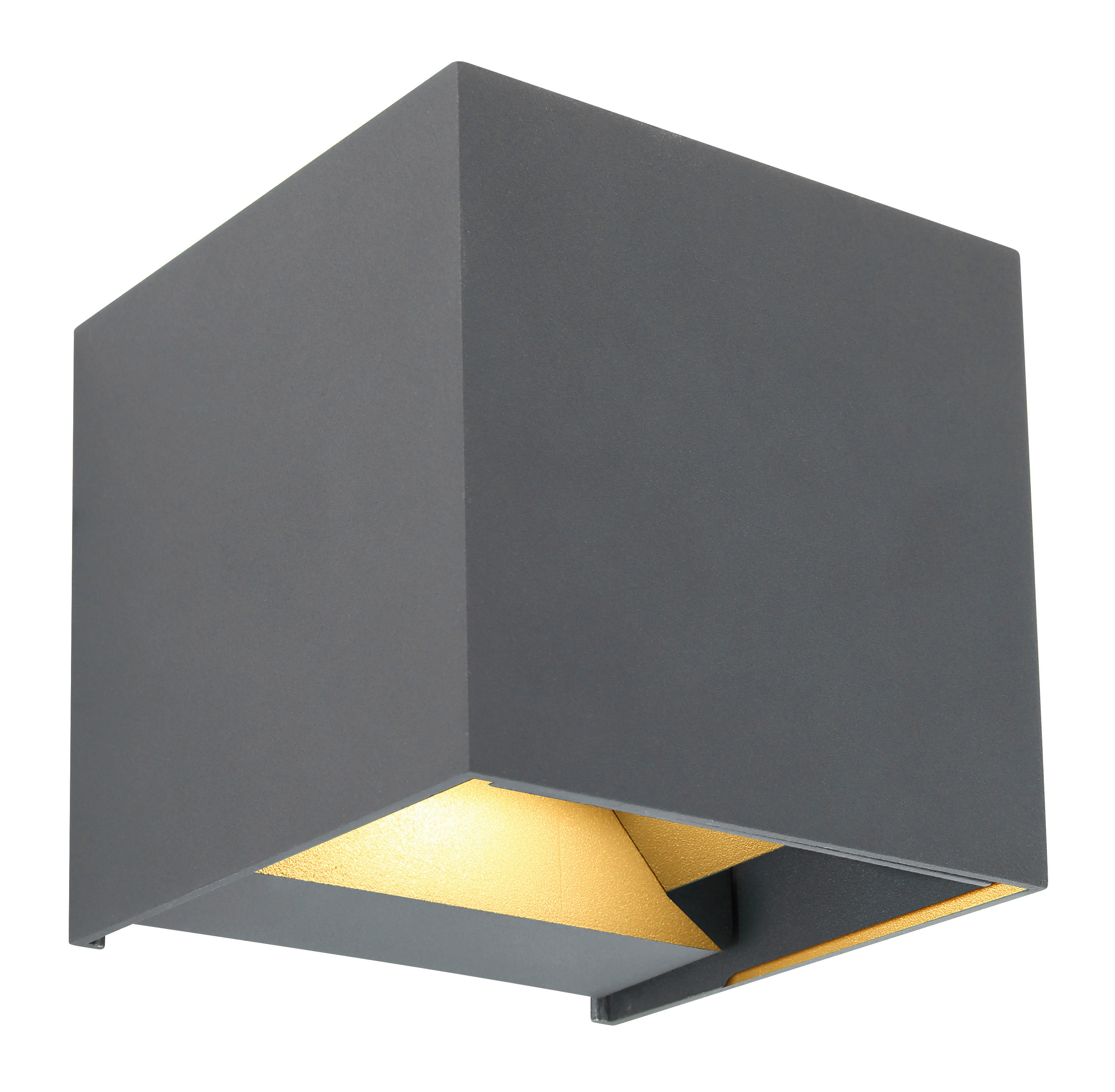 LED-WANDLEUCHTE 10/10 cm   - Anthrazit, Design, Metall (10/10cm) - Globo
