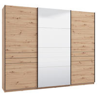 SCHWEBETÜRENSCHRANK 270/217,5/61 cm,  in Eiche Artisan, 3 Tür(en)  - Schwarz/Eiche Artisan, MODERN, Holzwerkstoff/Metall (270/217,5/61cm) - MID.YOU