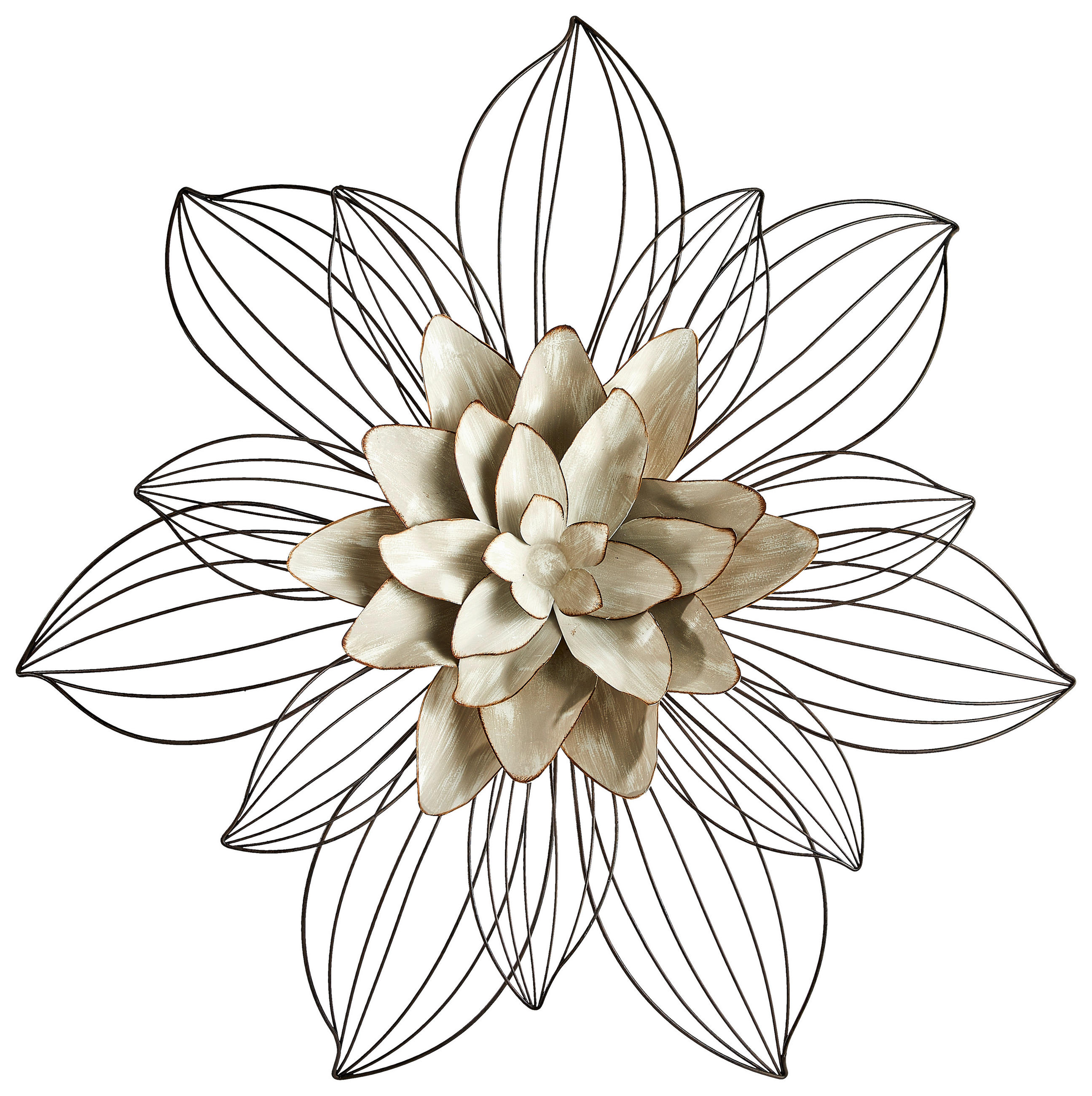 STENSKA DEKORACIJA  65/67 cm   - črna/bela, Basics, kovina (65/67cm) - Ambia Home