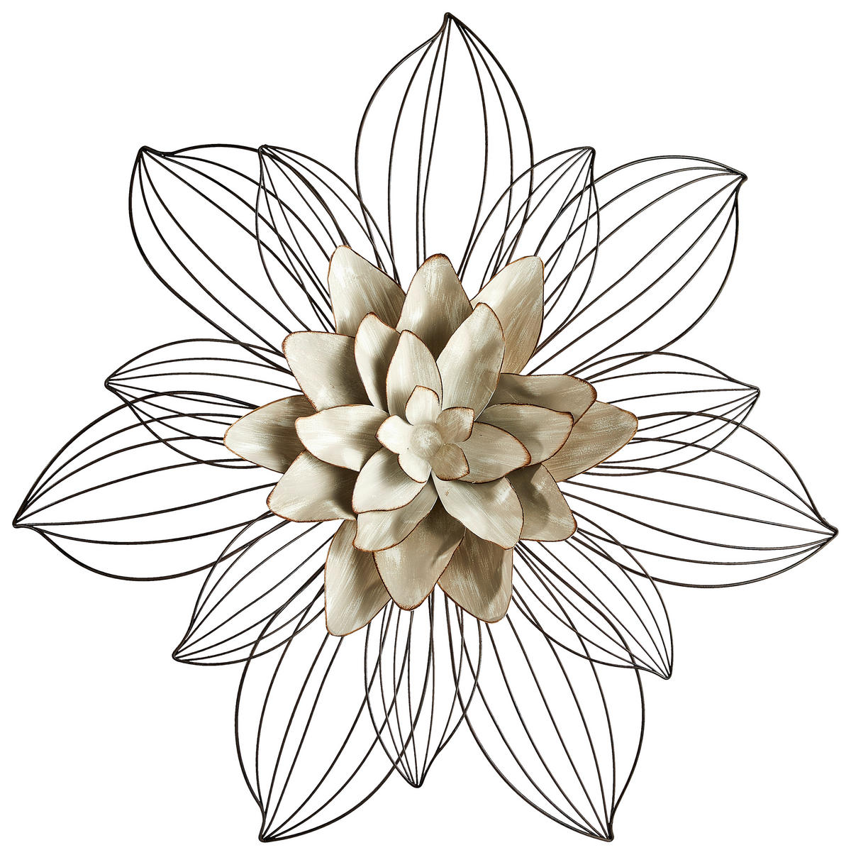 ZIDNA DEKORACIJA        65/67 cm   - bijela/crna, Basics, metal (65/67cm) - Ambia Home