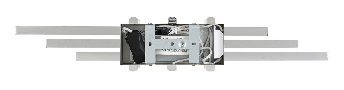 DECKENLEUCHTE 25 W    62/10,5/8 cm  - Chromfarben, Trend, Kunststoff/Metall (62/10,5/8cm) - Collett's Monde