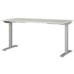 SCHREIBTISCH höhenverstellbar  - Silberfarben/Hellgrau, MODERN, Holzwerkstoff/Metall (160/80/72-118cm) - Novel