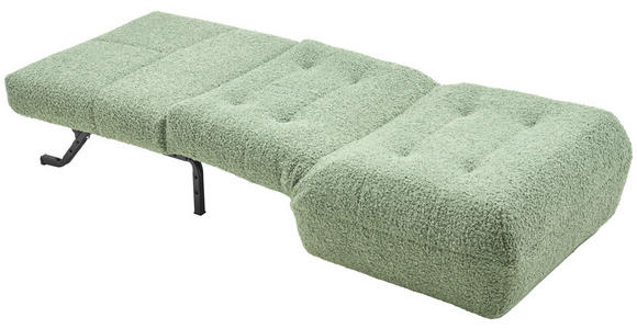 SCHLAFSESSEL Teddystoff Grün    - Schwarz/Grün, KONVENTIONELL, Kunststoff/Textil (90/85/100cm) - Carryhome