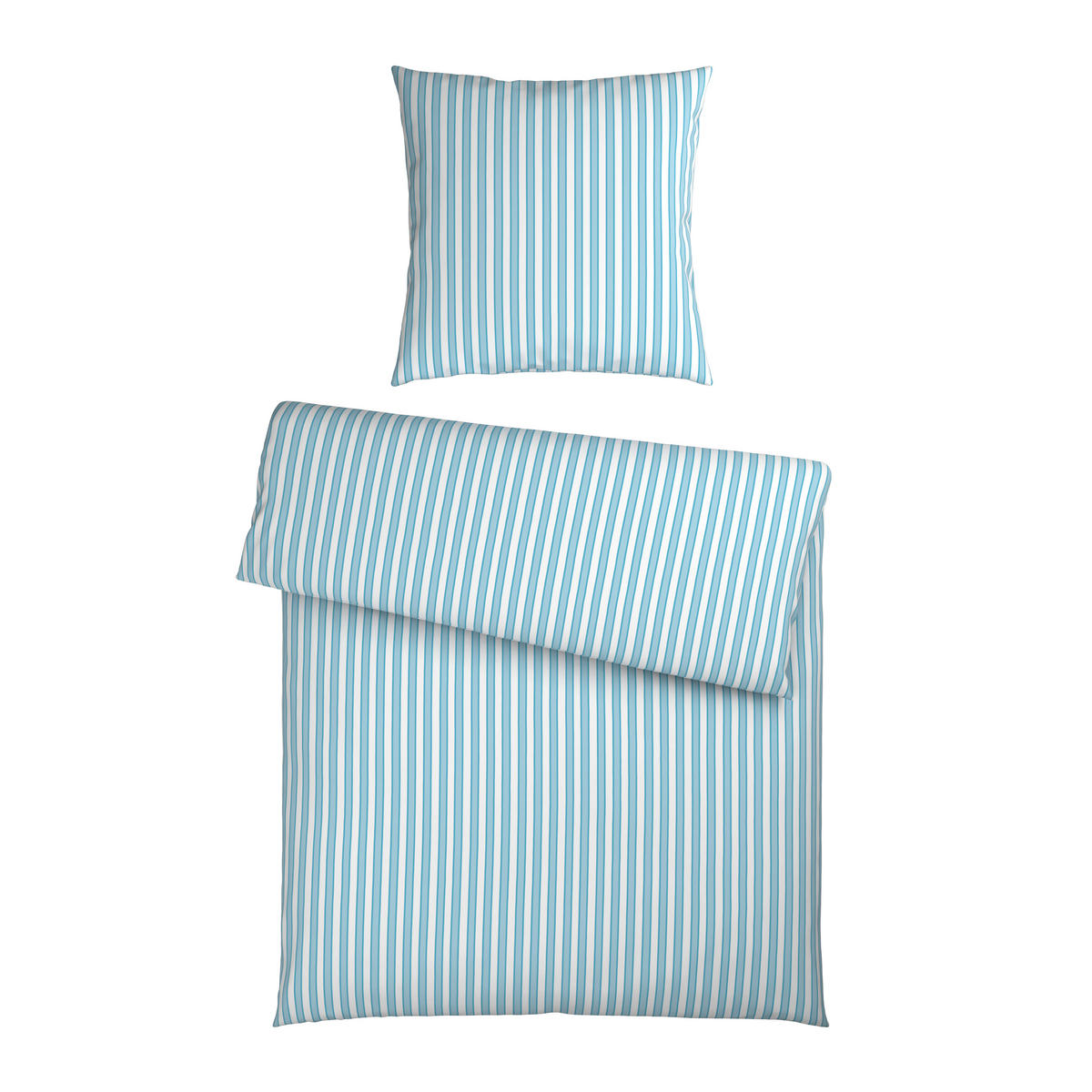 BETTWÄSCHE Renforcé 155/220 cm  - Weiß/Grau, Textil (155/220cm) - Novel