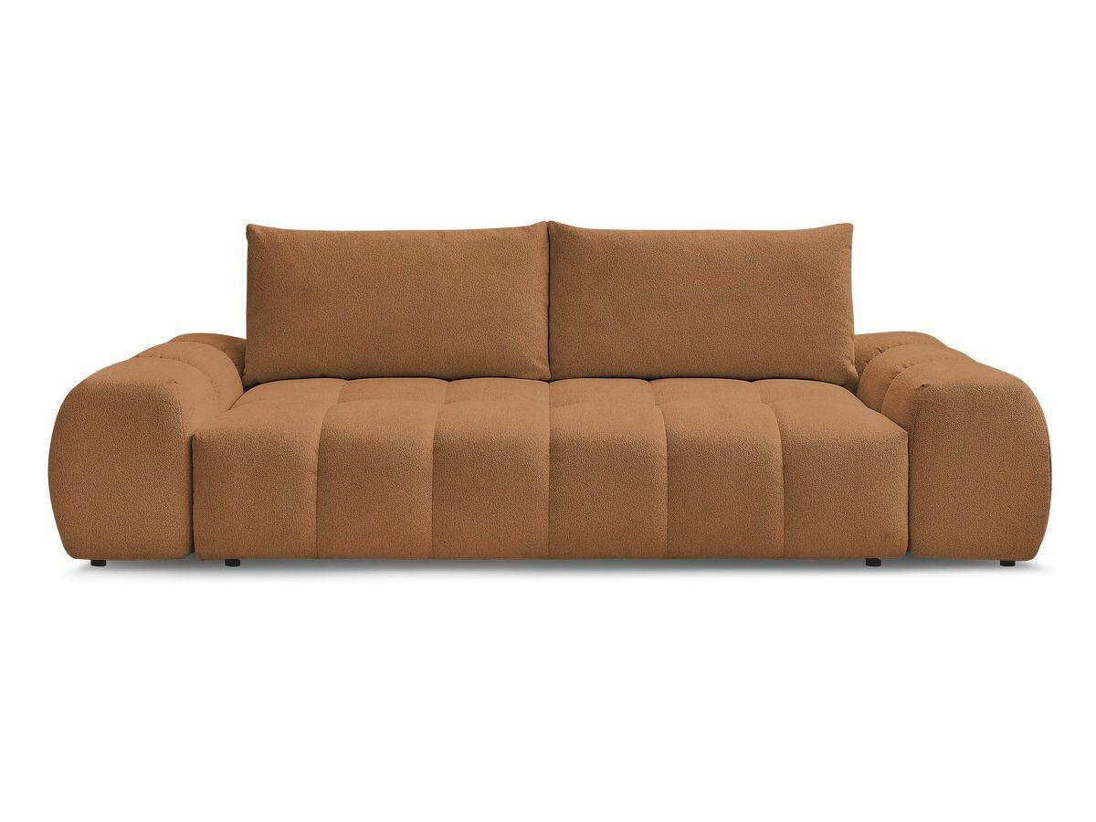 SCHLAFSOFA Flachgewebe Orange  - Schwarz/Orange, MODERN, Kunststoff/Textil (278/115/90cm) - Livetastic