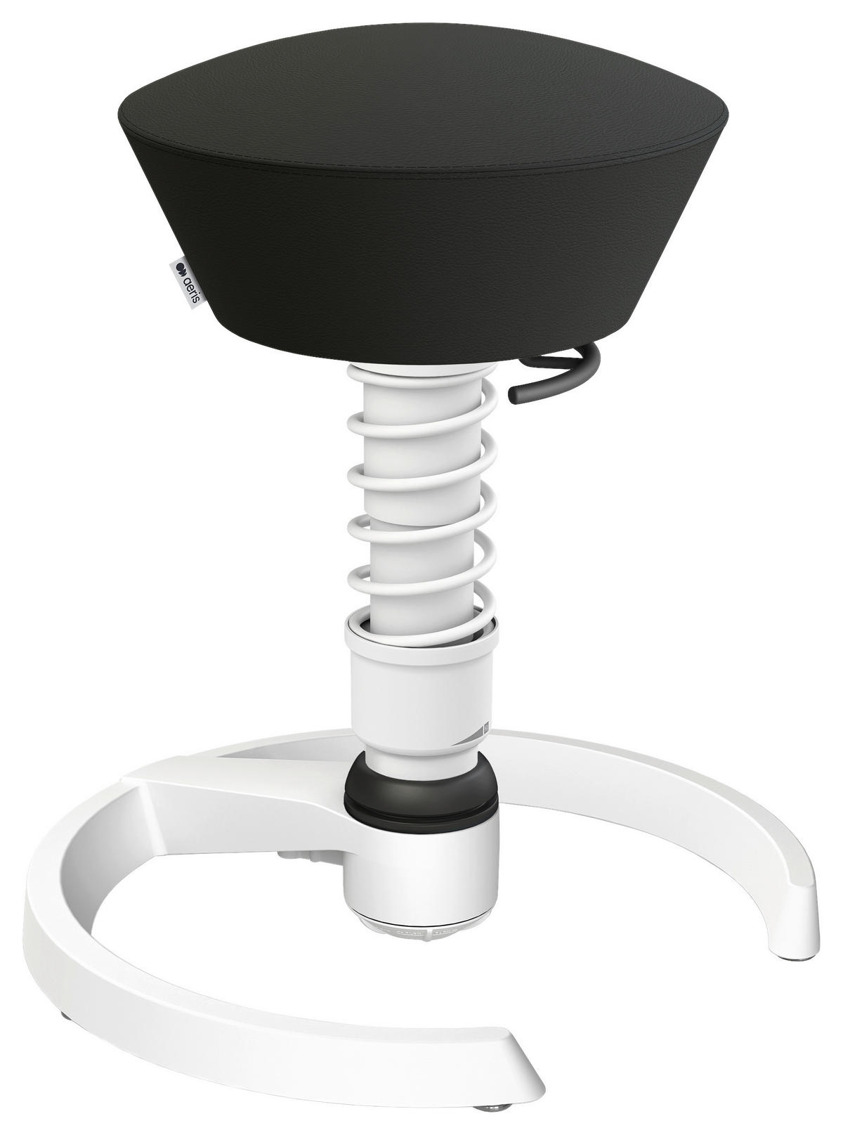 BÜROHOCKER 55/45,66/55 cm  - Schwarz/Weiß, Basics, Textil/Metall (55/45,66/55cm) - Aeris