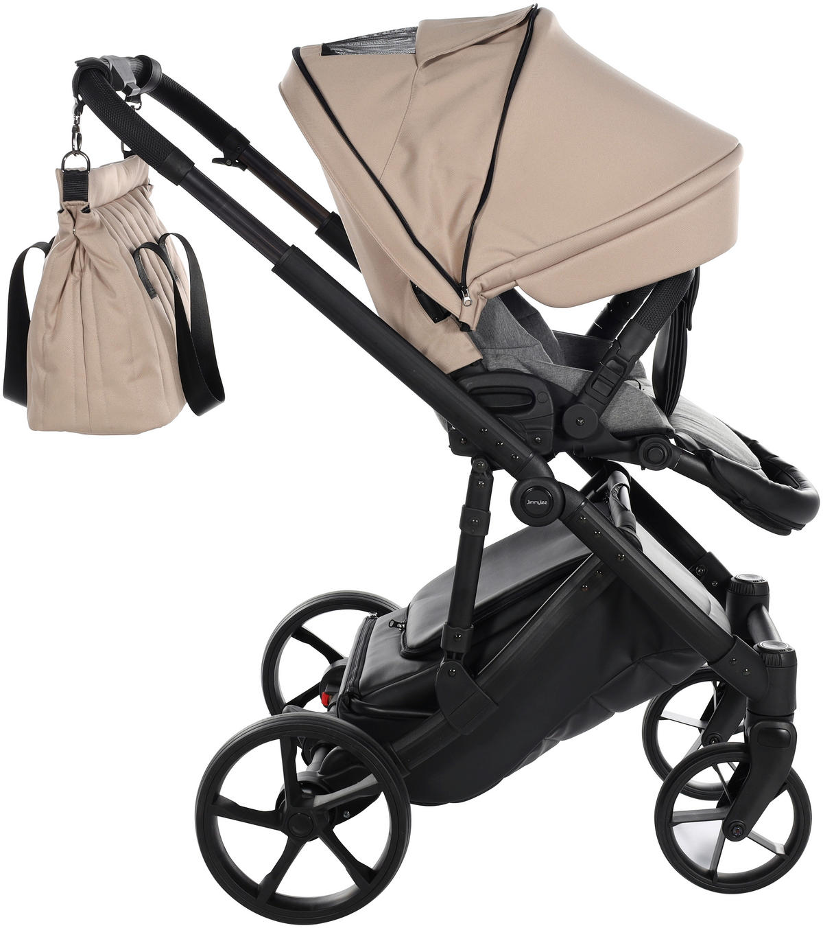 BARNVAGNSSET Easy Compact  - beige/svart, Basics, metall/textil (108/61/96cm) - Jimmylee
