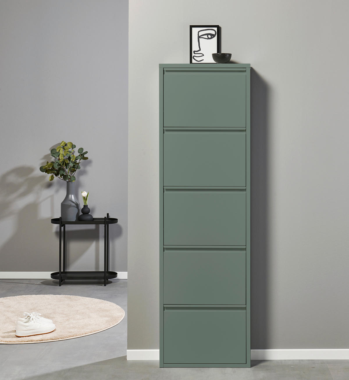 SCHUHKIPPER  in 51/170/16 cm  - Salbeigrün, MODERN, Metall (51/170/16cm) - Boxxx