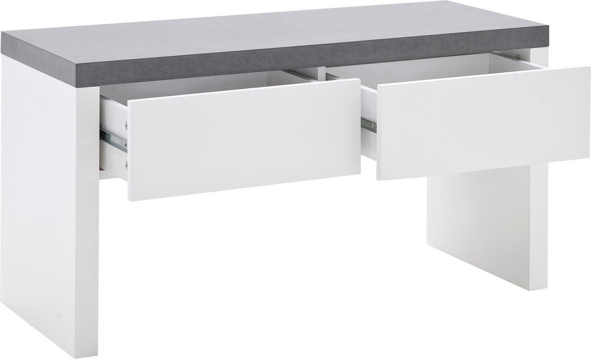 GARDEROBENBANK 91/48/38 cm  - Weiss/Grau, Design, Holzwerkstoff (91/48/38cm) - Novel