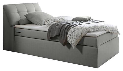 BOXSPRINGBETT 120/200 cm  in Silberfarben  - Silberfarben, Design, Kunststoff/Textil (120/200cm) - Esposa