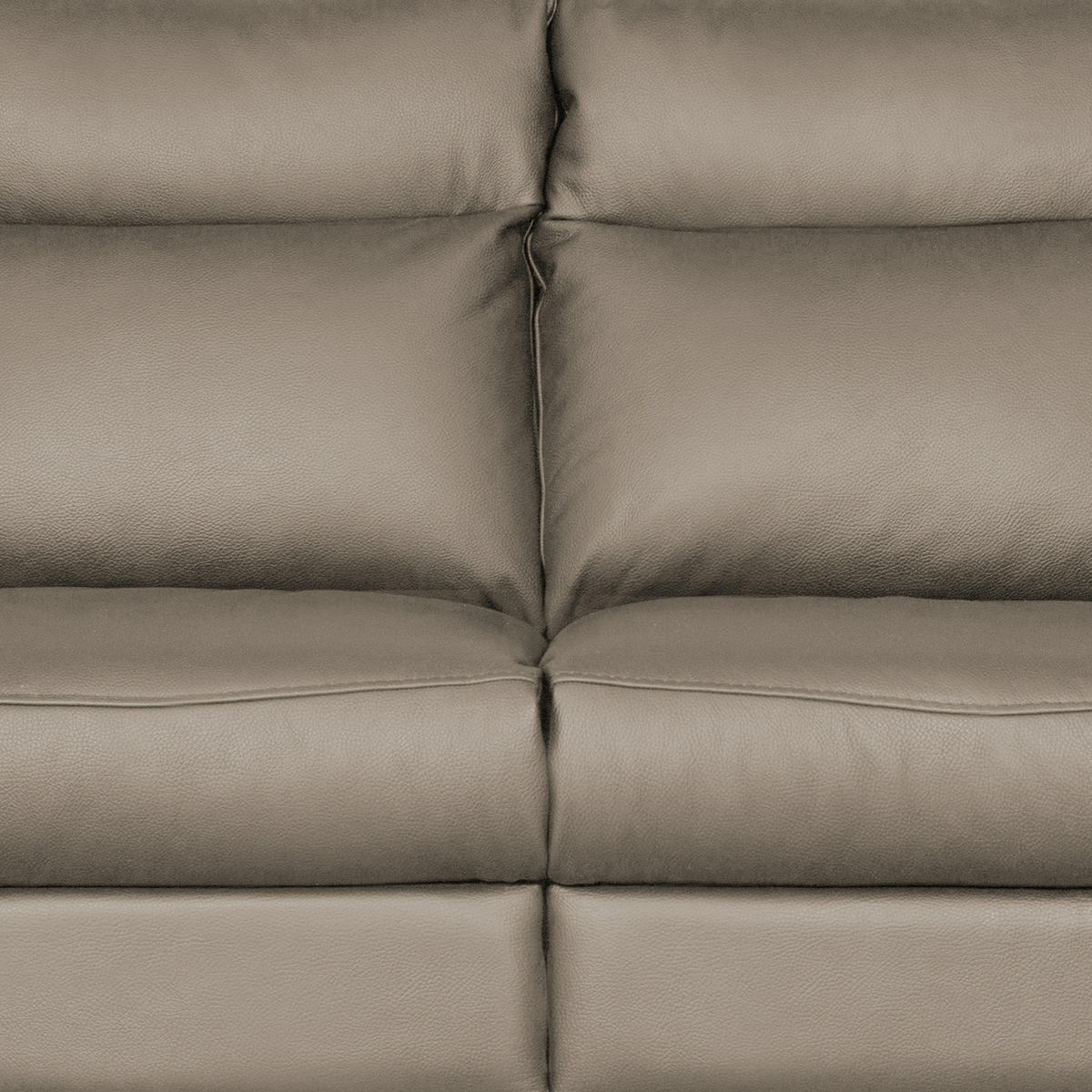 2-SITZER-SOFA 178/95/96 cm PERLE in Echtleder Taupe   - Taupe/Chromfarben, Design, Leder/Metall (178/95/96cm) - Livetastic