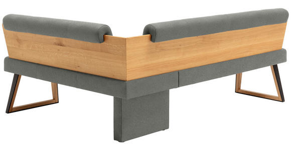 ECKBANK 165/215 cm  in Hellgrau, Wildeiche  - Wildeiche/Hellgrau, Design, Holz/Textil (165/215cm) - Venda