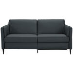 3-SITZER-SOFA Latina in Echtleder Dunkelblau   - Schwarz/Dunkelblau, Design, Leder/Metall (190/84/99cm) - Dieter Knoll